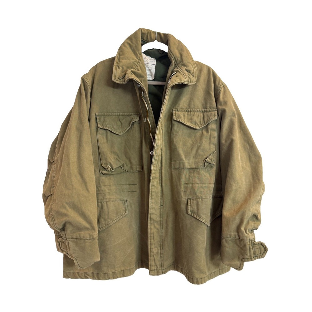 Vintage Corinth Mfg M-65 Field Coat Jacket Men's Large OG-107 Green Made In USA